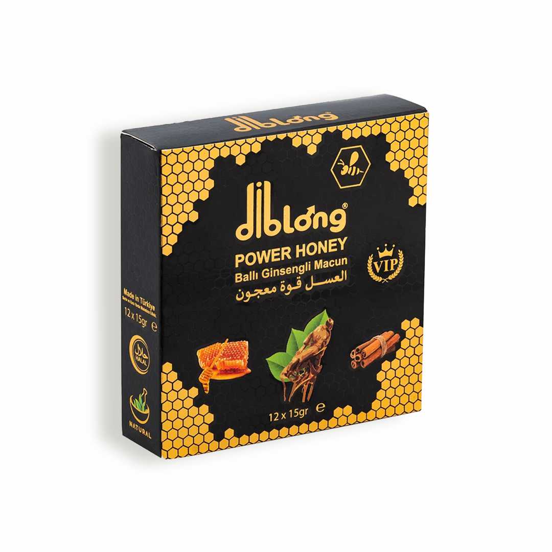 Diblong Power Honey - 12 Bustine da 15g con Miele Millefiori e Estratti Botanici per Energia e Benessere